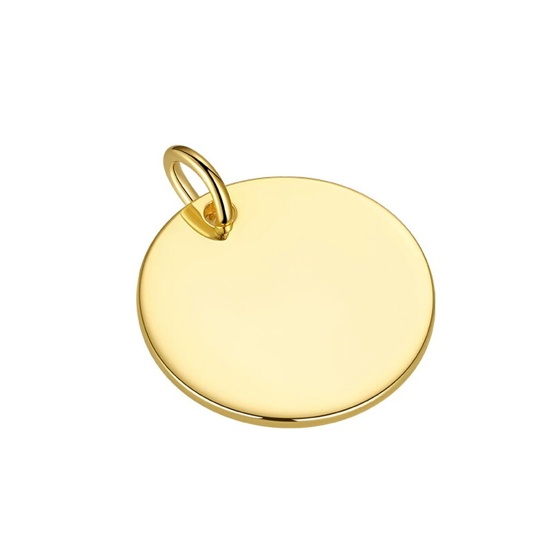 Rund Anhaenger Gold Erinnerungsschmuck Gedenk Gedanken Individuell Personalisiert Trauerschmuck Sternenkinder Fuß Hand Abdruck Fingerprint