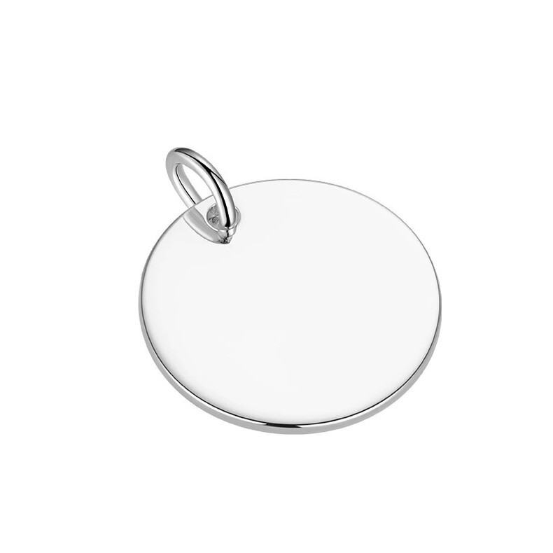 Rund Anhaenger Silber Erinnerungsschmuck Gedenk Gedanken Individuell Personalisiert Trauerschmuck Sternenkinder Fuß Hand Abdruck Fingerprint