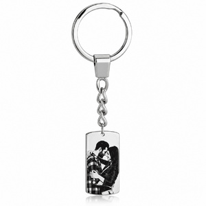 Schluesselanhaenger Fotogravur Originalfoto 925 Silber Edelstahl Rhodium Trauerschmuck Geschenkidee Detailgetreu Andenken