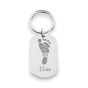 Schluesselanhaenger Fussabdruck Gravur Erinnerungsschmuck Anhaenger Autoschlüsselgeschenk Individuelle Gravur Personalisiert Handabdruck Photoroom