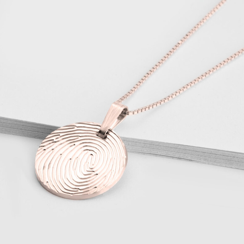 Vergoldet Gold Runder Anhaenger Kette Erinnerungsschmuck Trauer Kinder Verlust Momente Personalisierter Tot