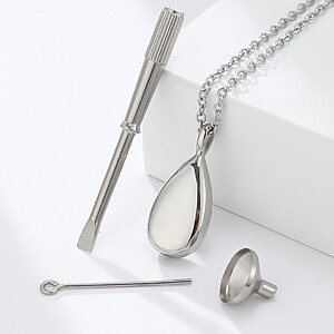 Zubehoer Urnenschmuck Aschekapsel Aschekette Parfuem Blumen Haare Tier Mensch Trichter